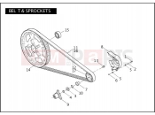 Harley-Davidson 2004 VRSC VRSCA V-ROD  - VRSCA BELT & SPROCKETS