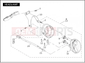 Harley-Davidson 2004 VRSC VRSCA V-ROD  - VRSCA HEADLAMP