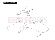 Harley-Davidson 2004 VRSC VRSCB V-ROD 98  - VRSCB 98 FRONT FENDER