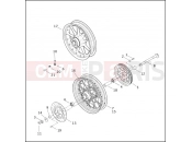 Harley-Davidson 2003 TOURING ELECTRA GLIDE STANDARD  - FLHT REAR WHEEL