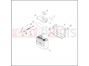 Harley-Davidson 2002 POLICE DYNA DEFENDER  - FXDP BATTERY TRAY & BATTERY