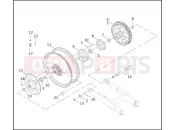 Harley-Davidson 2002 VRSC VRSCA V-ROD 98  - VRSCA 98 REAR WHEEL