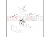 HARLEY-DAVIDSON DYNA SUPER GLIDE  - FXD BATTERY TRAY & BATTERY