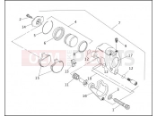 FRONT BRAKE CALIPER - Harley-Davidson DYNA WIDE GLIDE - FXDWG 1997
