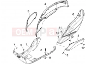 PIAGGIO Fly 150 (LBMM57) Side cover - Spoiler