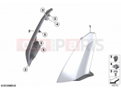 BMW Motorrad BMW 2020 C models C 400 X (0C09, 0C19) Side trim panel front top | Side trim panel front top