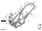 BMW Motorrad BMW 2020 C models C 400 X (0C09, 0C19) Main frame | Main frame