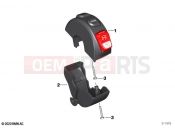 BMW Motorrad BMW 2020 C models C 400 X (0C09, 0C19) Multifunction switch right, button black | Multifunction switch right, button black