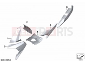 BMW Motorrad BMW 2020 C models C 400 X (0C09, 0C19) Trim panel components WN2F zenith blue | Trim panel components WN2F zenith blue