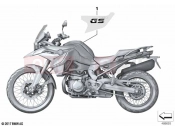 Stick-on label | Stick-on label - BMW Motorrad F 850 GS (0B09, 0B19) 2020