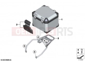BMW Motorrad BMW 2020 F models F 850 GS Adve. (0K01, 0K03) Aluminium topcase | Aluminium topcase