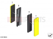 BMW Motorrad BMW 2020 F models F 850 GS Adve. (0K01, 0K03) Rear reflector yellow front | Rear reflector yellow front