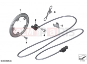 BMW Motorrad BMW 2020 F models F 850 GS Adve. (0K01, 0K03) Speed sensor, front | Speed sensor, front