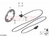 BMW Motorrad BMW 2020 F models F 850 GS Adve. (0K01, 0K03) Rotational-speed sensor, rear | Rotational-speed sensor, rear