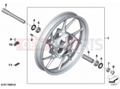 BMW Motorrad BMW 2020 F models F 900 R (0K11, 0K13) Cast rim, front | Cast rim, front