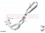 Exhaust system, chrome | Exhaust system, chrome - BMW Motorrad R 1250 RT 20 (0L01, 0L03) 2021