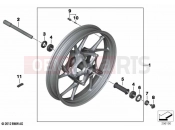 Cast rim, front | Cast rim, front - BMW Motorrad R 1250 RT 20 (0L01, 0L03) 2021