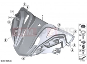 Upper trim section | Upper trim section - BMW Motorrad R 1250 RT 20 (0L01, 0L03) 2021