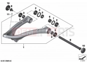 Trailing arm | Trailing arm - BMW Motorrad R 1250 RT 20 (0L01, 0L03) 2021