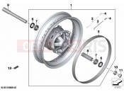 Spoked wheel, front 2 | Spoked wheel, front 2 - BMW Motorrad R nineT 20 (0L71,0L73) 2021