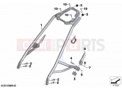 BMW Motorrad BMW 2022 R models R nineT Pure A2 (0M91) Passenger frame | Passenger frame