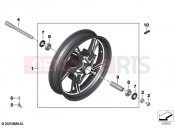 BMW Motorrad BMW 2022 R models R nineT Pure A2 (0M91) Cast rim, front | Cast rim, front