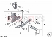 BMW Motorrad BMW 2021 R models R nineT Urban 20 (0L91,0L93) Footrest system, right | Footrest system, right