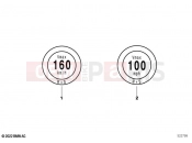 BMW Motorrad BMW 2021 R models R nineT Urban 20 (0L91,0L93) Information plate, speed | Information plate, speed