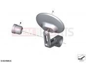 BMW Motorrad BMW 2021 R models R nineT Urban 20 (0L91,0L93) Mirror handlebar end | Mirror handlebar end