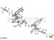 BMW Motorrad BMW 2020 S models S 1000 R (0E51, 0E53) Footpeg system | Footpeg system