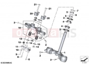BMW Motorrad BMW 2020 S models S 1000 R (0E51, 0E53) Fork bridge, bottom / top | Fork bridge, bottom / top