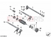 BMW Motorrad BMW 2020 S models S 1000 R (0E51, 0E53) 6-speed gearbox shift components | 6-speed gearbox shift components