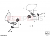 BMW Motorrad BMW 2020 S models S 1000 R (0E51, 0E53) Mirror handlebar end | Mirror handlebar end