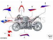 Stick-on label - BMW Motorrad S 1000 RR 19 (0E21, 0E23) 2022