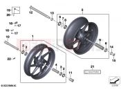 Carbon wheels - BMW Motorrad S 1000 RR 19 (0E21, 0E23) 2022