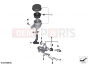 Rear brake master cylinder w container 2 - BMW Motorrad S 1000 RR 19 (0E21, 0E23) 2022