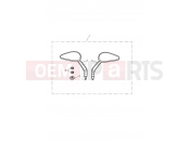 TRIUMPH THUNDERBIRD Teardrop Style Mirrors, Kit