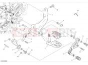 DUCATI 2024 DesertX Rally Left footrest & gear shift pedal