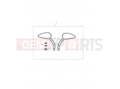 TRIUMPH THUNDERBIRD Oval Mirrors, Kit, Drilled