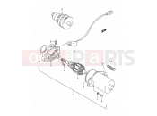 13 - STARTING MOTOR - Suzuki AE50 M (1991) Sepia (E28)