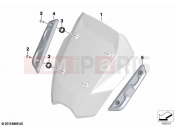 Windshield / mounting | Windshield / mounting - BMW Motorrad C 400 X (0C09, 0C19) 2019