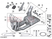 BMW Motorrad BMW 2022 M models M 1000 R (0E81, 0E83) Exhaust manifold with front silencer
