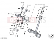 BMW Motorrad BMW 2022 M models M 1000 R (0E81, 0E83) Fork bridge, bottom / top