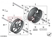 BMW Motorrad BMW 2022 M models M 1000 R (0E81, 0E83) Carbon wheels