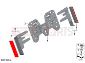 BMW Motorrad BMW 2022 M models M 1000 R (0E81, 0E83) Number plate holder/reflectors