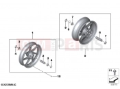 BMW Motorrad BMW 2022 M models M 1000 R (0E81, 0E83) Retrofitting forged wheel