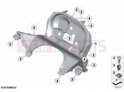 BMW Motorrad BMW 2024 C models C 400 X 21 (0C31, 0C33) Instruments combination covering | Instruments combination covering