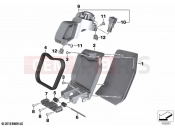 BMW Motorrad BMW 2024 C models C 400 X 21 (0C31, 0C33) Storage compartment trim legshield | Storage compartment trim legshield