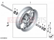 BMW Motorrad BMW 2024 C models C 400 X 21 (0C31, 0C33) Front wheel | Front wheel