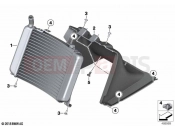 BMW Motorrad BMW 2024 C models C 400 X 21 (0C31, 0C33) Radiator | Radiator